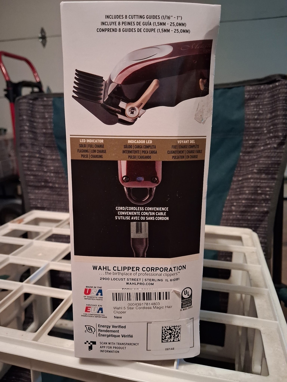 Wahl Cordless Magic Clip Clipper - Burgundy and Silver - Picture 3 of 4